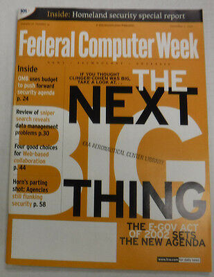 Federal Computer Week Magazine E-Gov Act December 2002 071415R