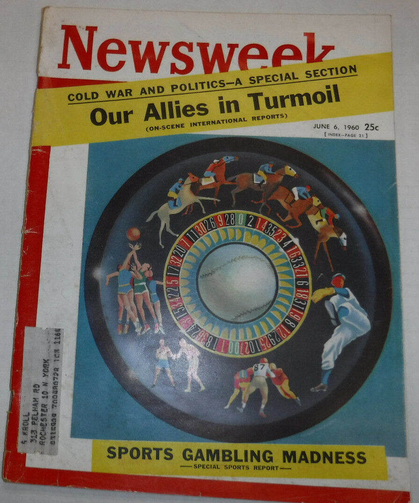 Newsweek Magazine Sports Gambling Madness June 6, 1960 100716R2
