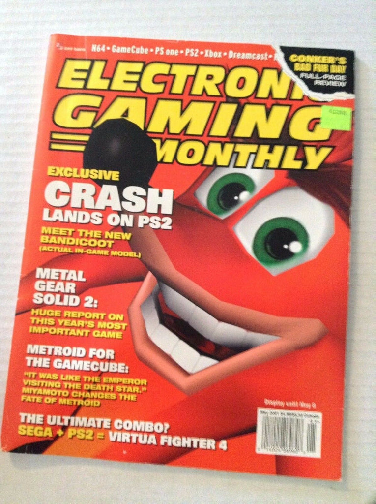 Electronic Gaming Monthly Magazine Crash Lands On Ps2 May 8, 2001 022617NONRH
