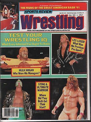 Sports Review Wrestling November 1991 Hulk Hogan, Sting EX 120815DBE