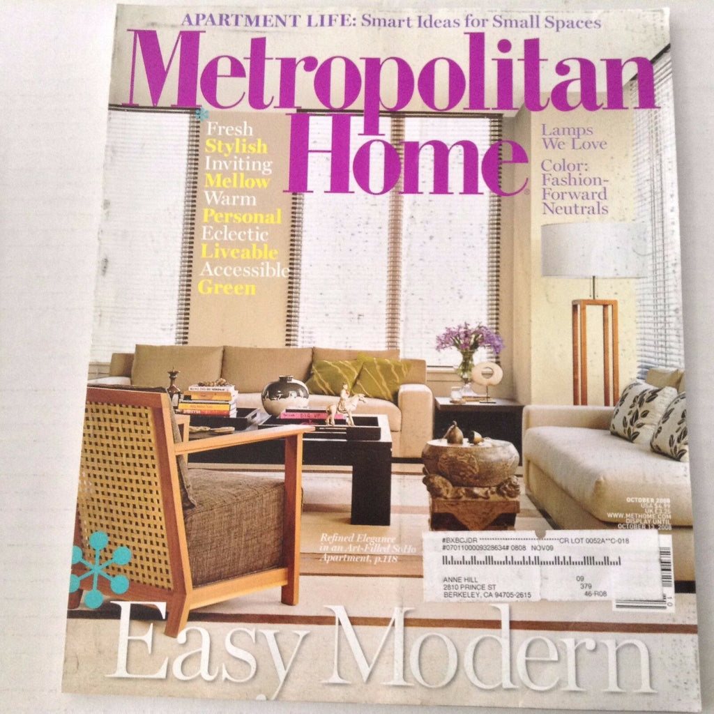 Metropolitan Home Magazine Easy Modern Fresh October 2008 070417nonrh