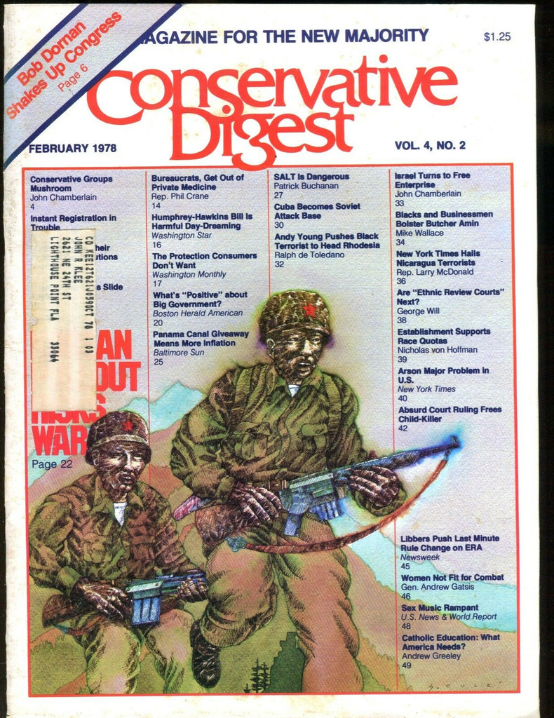 Conservative Digest Magazine February 1978 Bob Doman VG w/ML 010517jhe