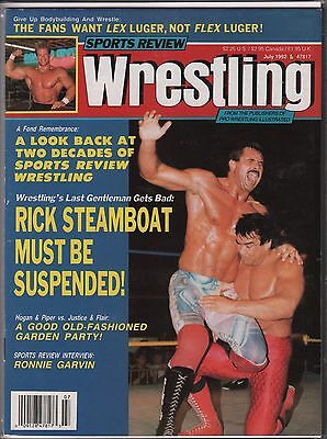 Sports Review Wrestling July 1992 Rick Steamboat EX 120815DBE