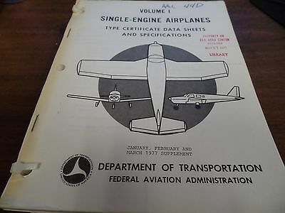 Single Engine Airplanes Vol 1 Multiple Issue 77/78 Ex-FAA Library 022916ame