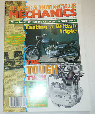 Motorcycle Mechanics Magazine Tasting British Triple March 1994 012715R