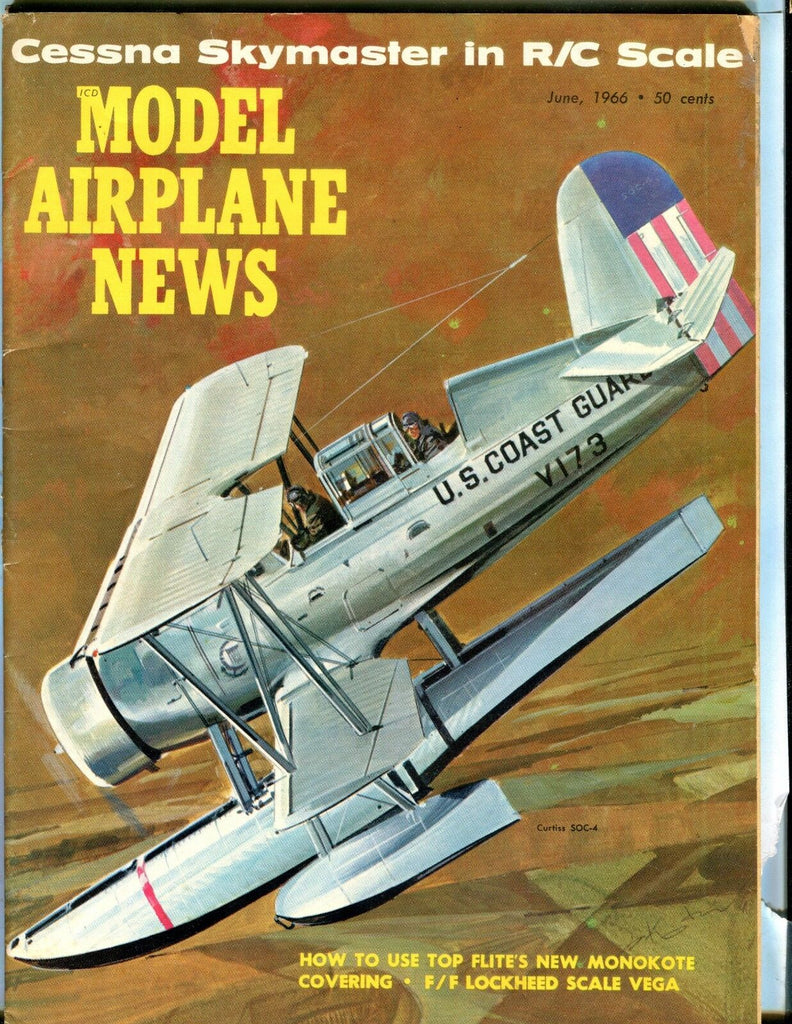 Model Airplane News Magazine June 1966 Curtiss SOC-4 VG 040817nonjhe