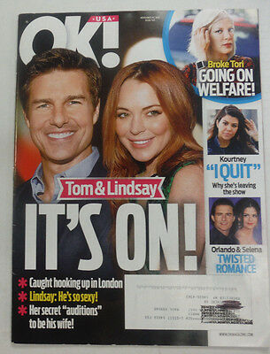 Ok! Magazine Tom Cruise & Lindsay Lohan Tori Spelling November 2014 060515R