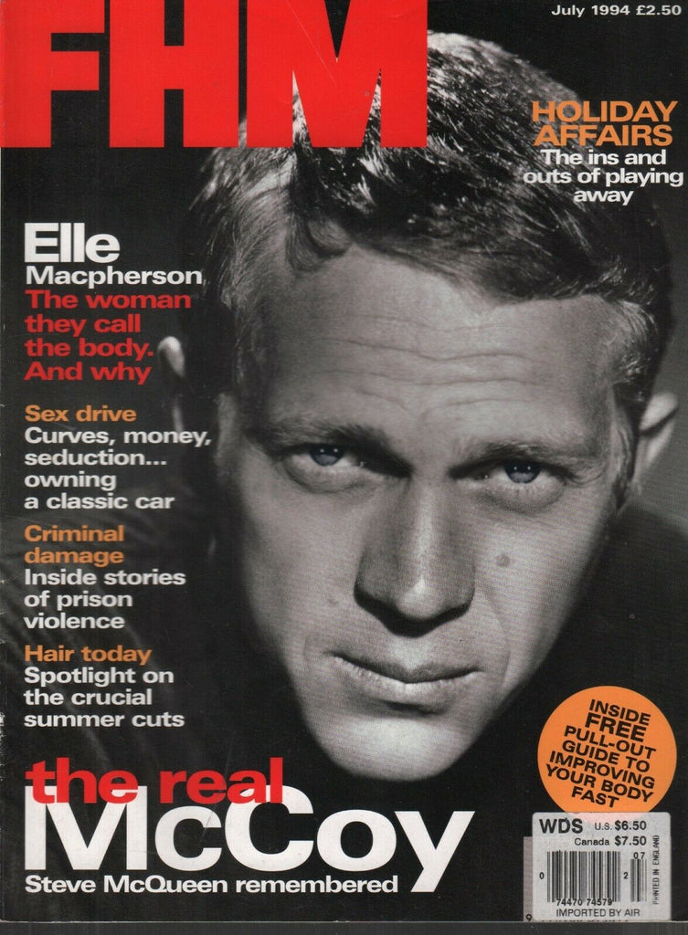 FHM UK Magazine July 1994 Steve McQueen 112219AME3