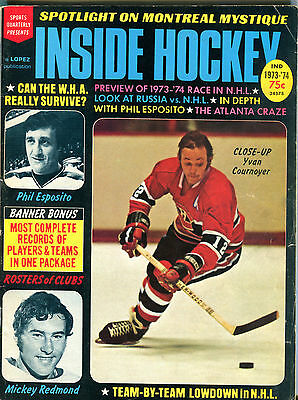 Inside Hockey Magazine 1973-74 Preview Yvan Cournoyer Canadiens EX 042116jhe