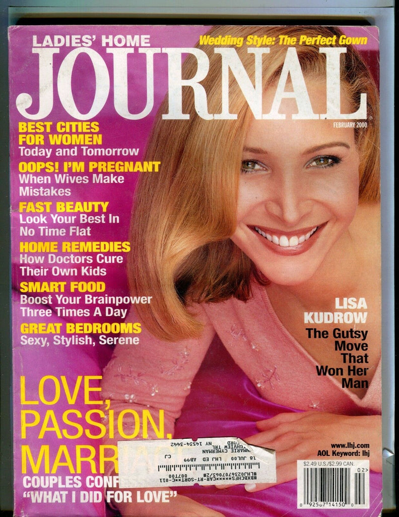 Ladies' Home Journal Magazine February 2000 Lisa Kudrow EX w/ML 021717jhe