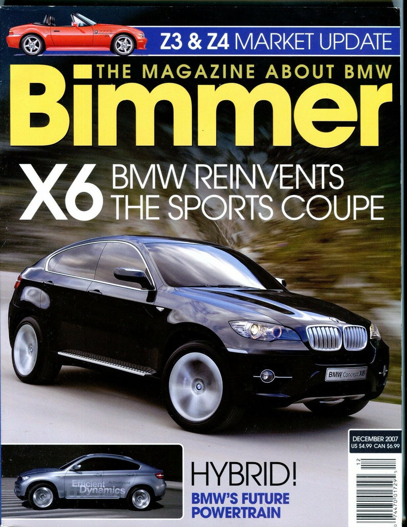 Bimmer BMW Magazine December 2007 X6 Sports Coupe EX No ML 052117nonjhe