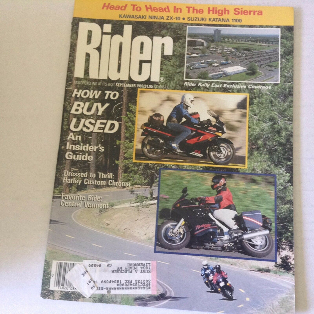Rider Magazine How To Buy Used A Inside Guide September 1989 060117nonrh3