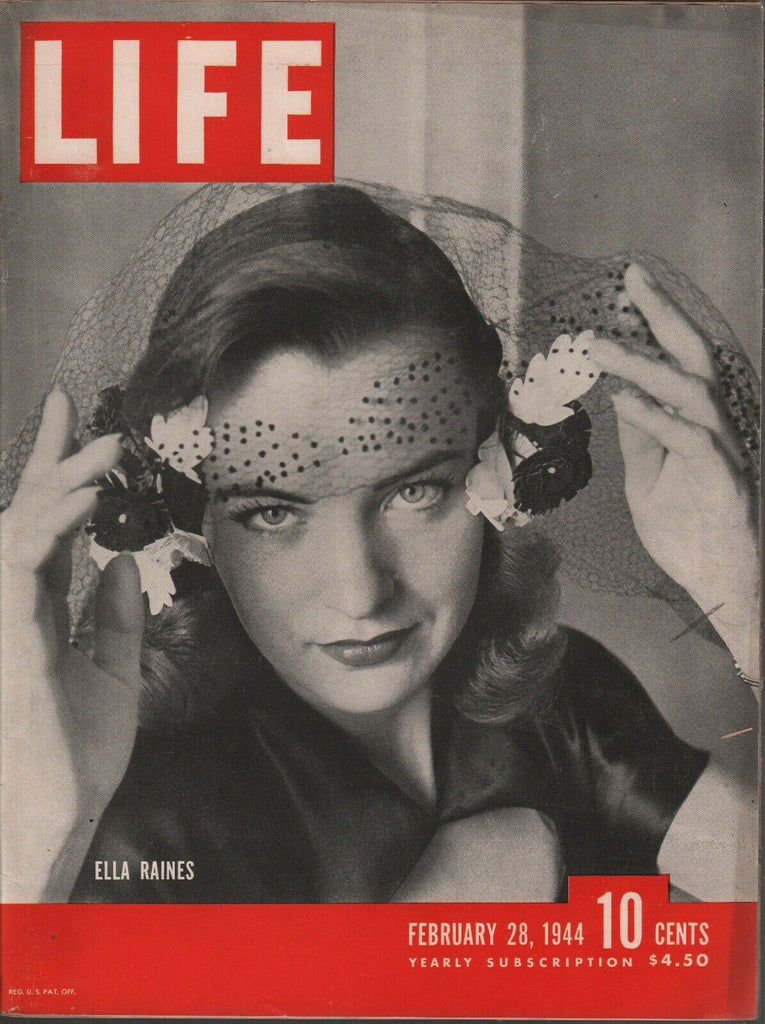 Life February 28 1944 Ella Raines Vintage WWII Ads 081919AME