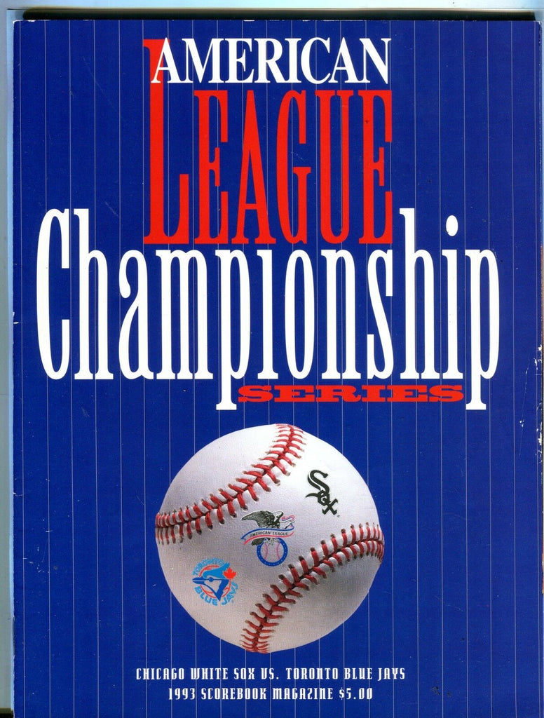American League Championship Series 1993 Scorebook Magazine EX 092916jhe