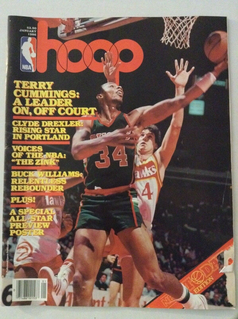 Hoop Basketball Terry Cummings Clyde Drexler January 1986 042519nonrh