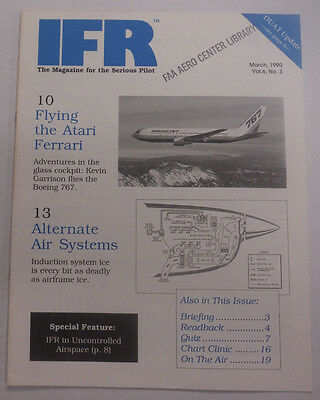 IFR Pilot Magazine Flying The Atari Ferrari March 1990 FAL 061815R