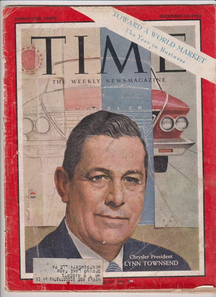 Time Magazine Lynn Townsend Chrysler President December 28, 1962 110619nonr