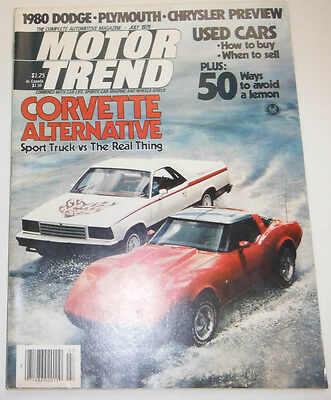 Motor Trend Magazine Corvette Alternative July 1979 090514R