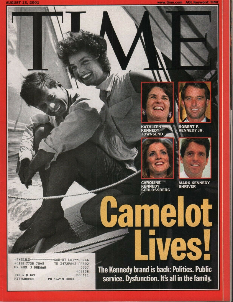Time Magazine August 13 2001 John F Jackie Kennedy Robert F w/ML 071519AME