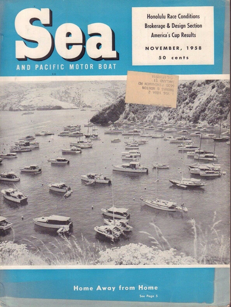 Sea and Pacific Motor Boat November 1958 Honolulu Race w/ML 032217nonDBE2