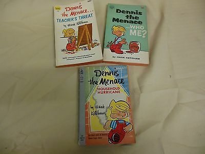 Vintage 1960s Dennis the Menace Novel Lot of 3 Books, by Hank Kecham 022214ame2