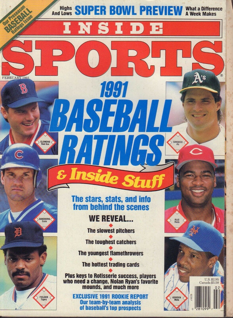 Inside Sports 1991 Baseball Ratings Magazine Jose Canseco 080817nonjhe
