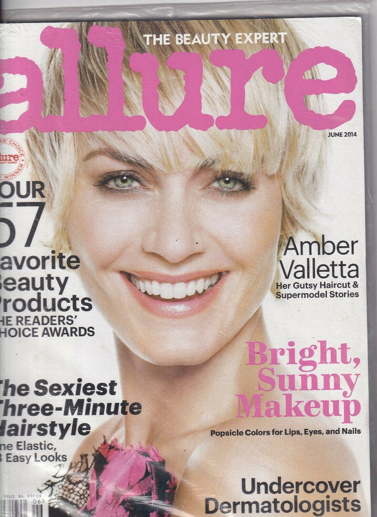 Allure Magazine Amber Valletta Beauty Products June 2014 SEALED 051919nonr