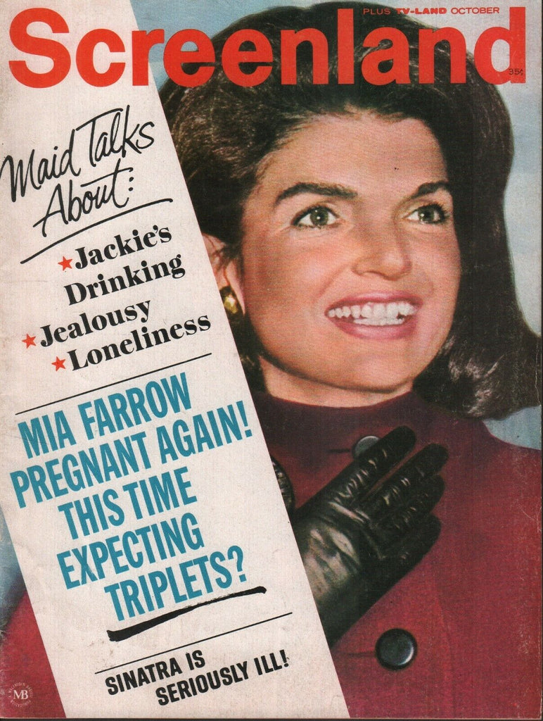 Screenland October 1970 Jackie Kennedy Mia Farrow Frank Sinatra 072219AME