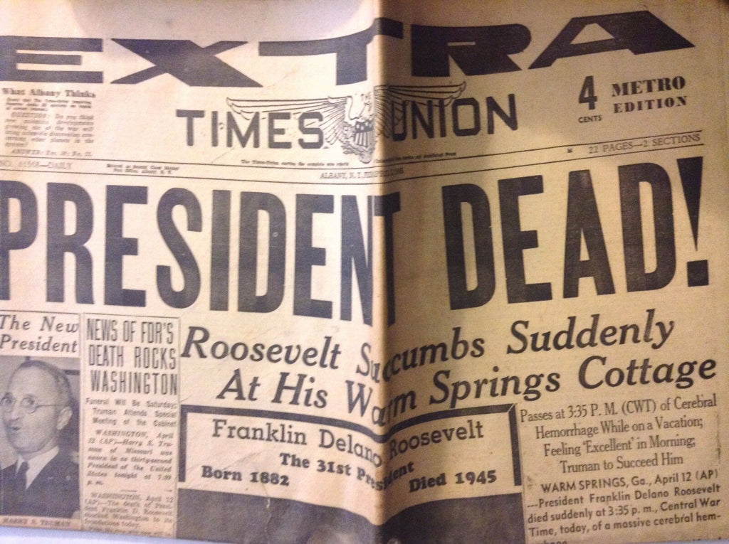 Extra Times Union Magazine Roosevelt Passes Away April 13, 1945 102317nonrh2
