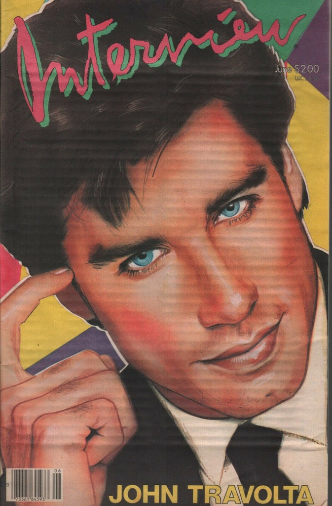 Interview June 1985 John Travolta Fashion Bruce Weber Andy Warhol 091119AME2