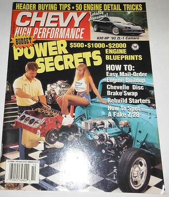 Chevy High Performance Magazine Power Secrets Camaro October 1993 080814R