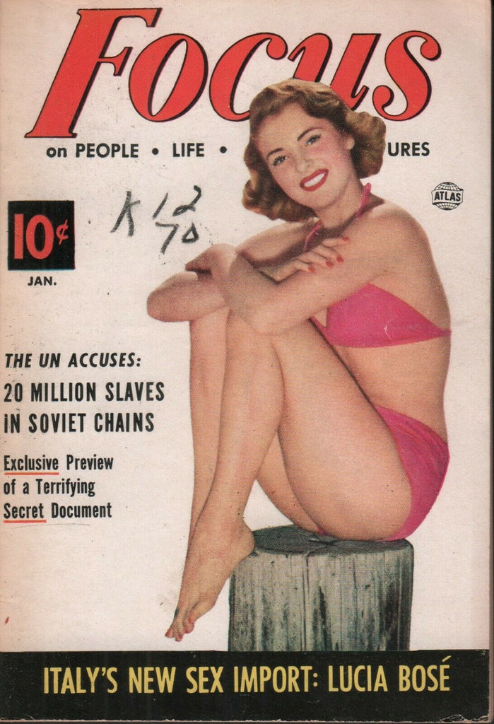 Focus Digest January 1953 Lucia Bose Cheesecake Pin Up 070819AME