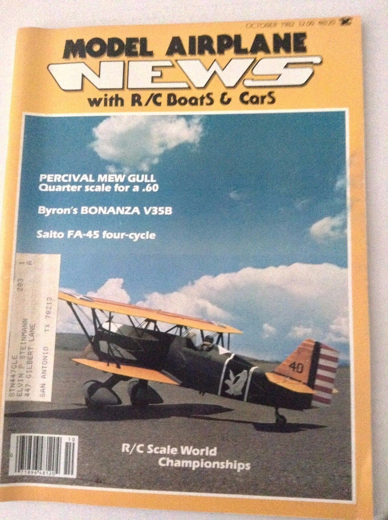 Model Airplane News Magazine Percival Mew Gull Saito October 1982 041117NONRH2