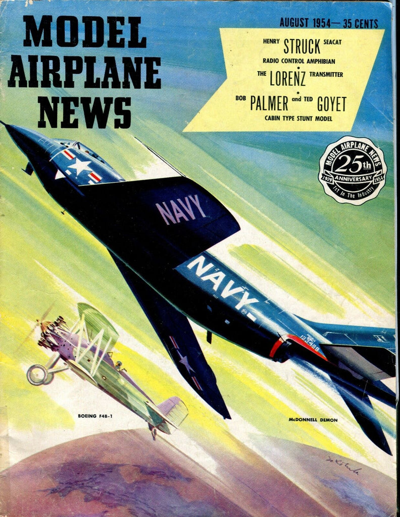 Model Airplane News Magazine August 1954 Boeing F4B-1 GD 041317nonjhe
