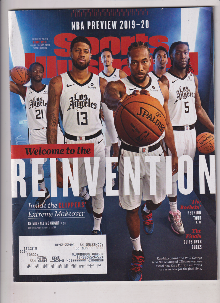 Sports Illustrated Mag LA Clippers The Finals October 21-28, 2019 011320nonr