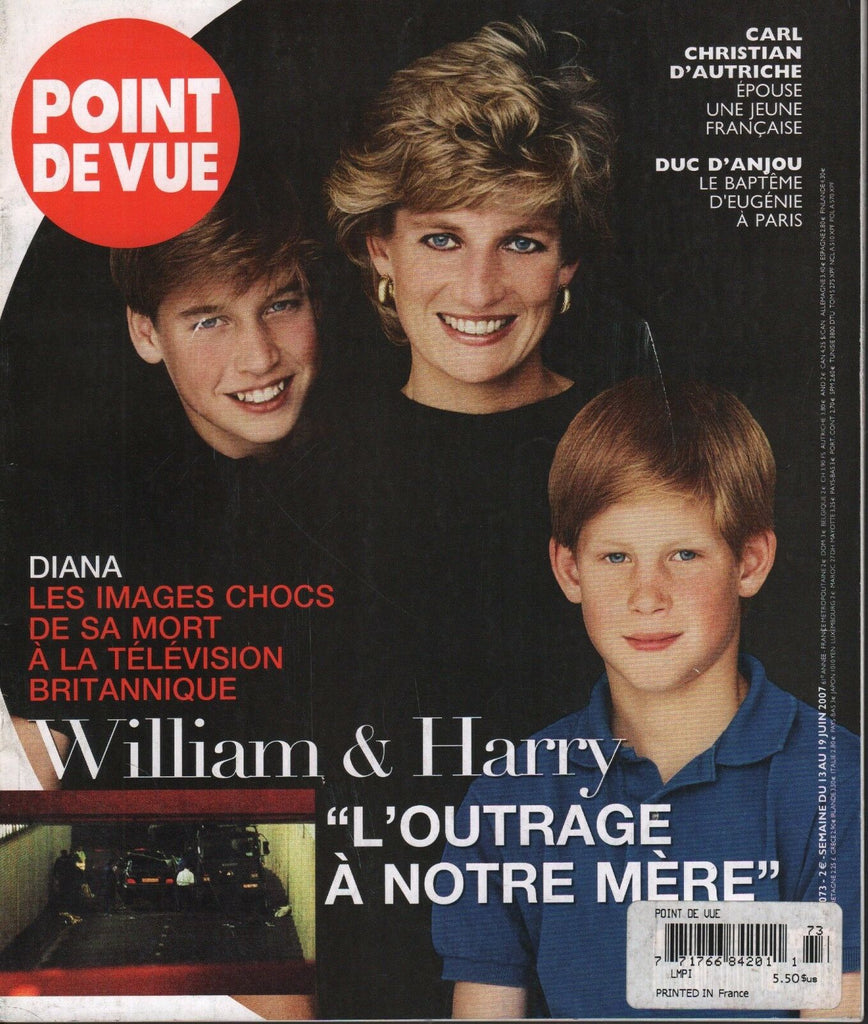 Point De Vue June 2007 Princess Diana Prince Harry Prince William 062918DBE3