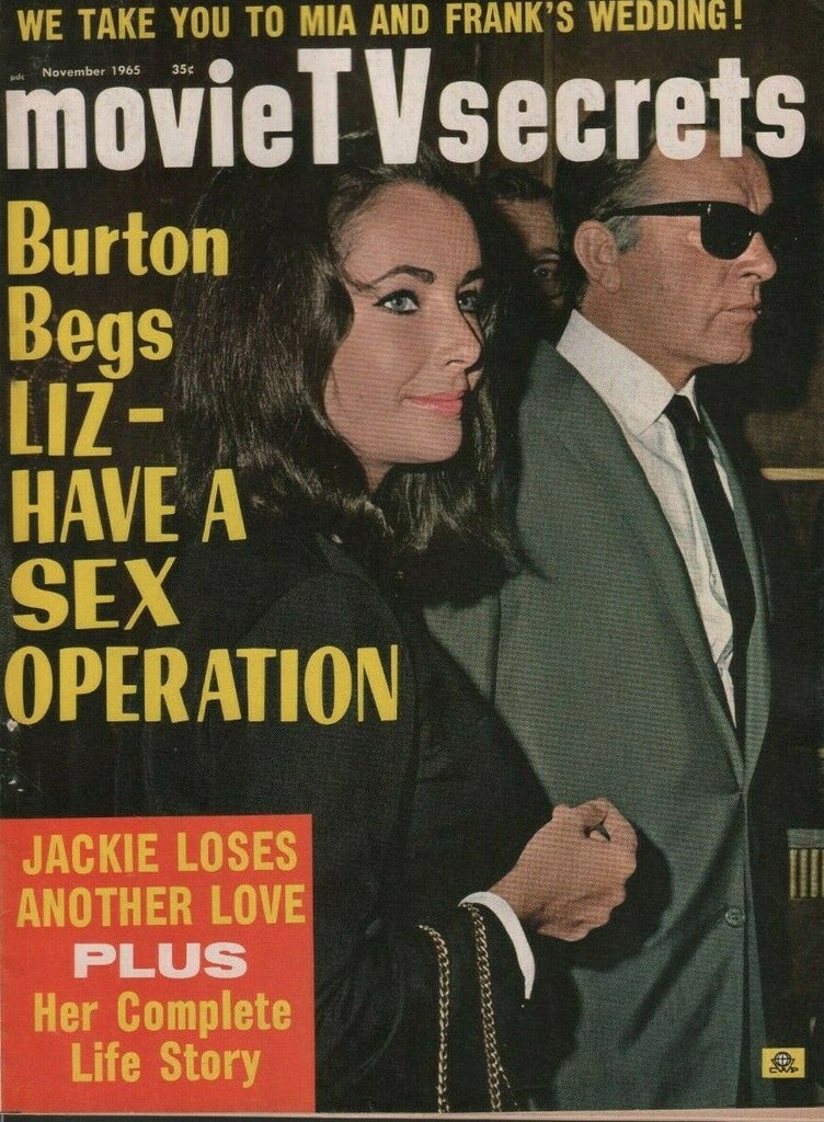 Movie TV Secrets November 1965 Jackie Kennedy Liz Taylor Frank Sinatra 062819DBE