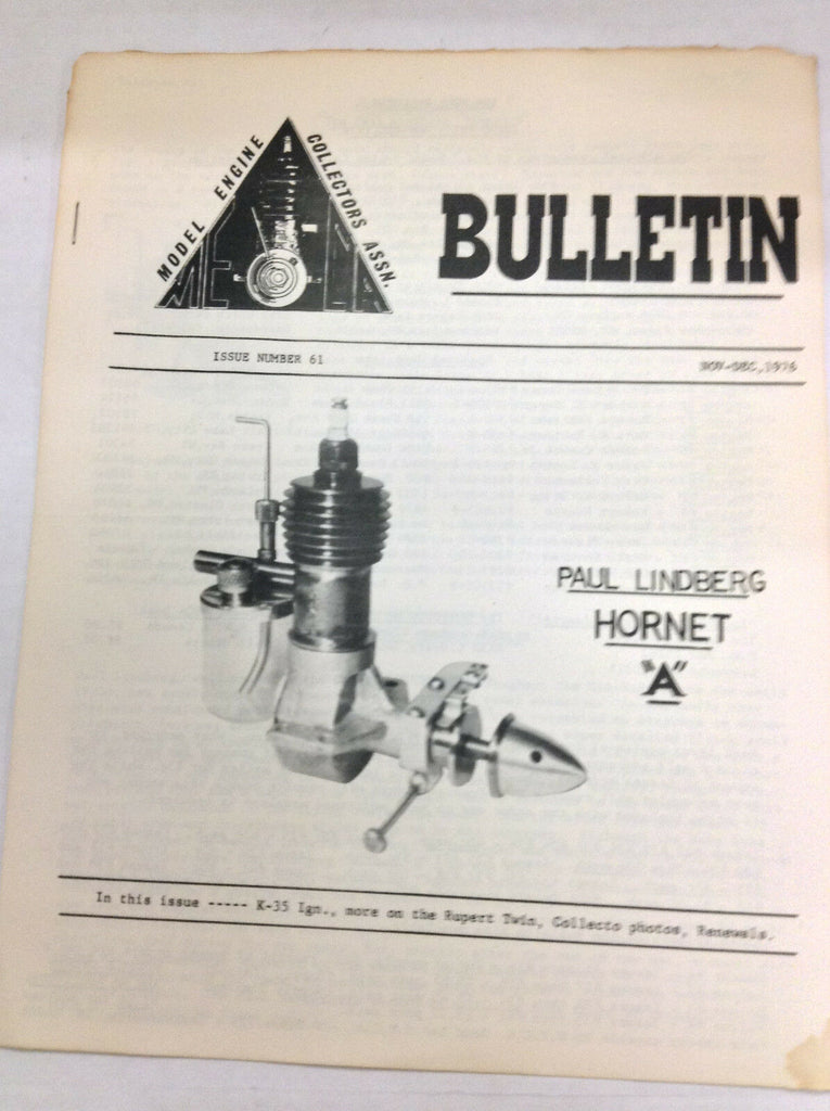 MECA Bulletin Magazine Paul Lindberg November/December 1976 FAL 042617nonr2