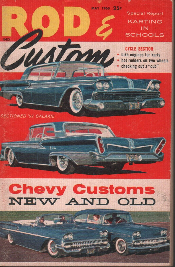 Rod & Custom Vintage Magazine May 1960 '59 Ford Galaxie 121518AME