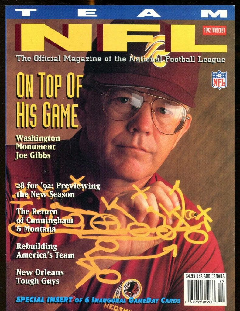 NFL Magazine 1992 Forecast Joe Gibbs EX 013017jhe