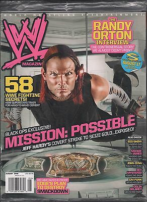 WWE magazine August 2008 Jeff Hardy, Randy Orton, The Edge EX 121115DBE