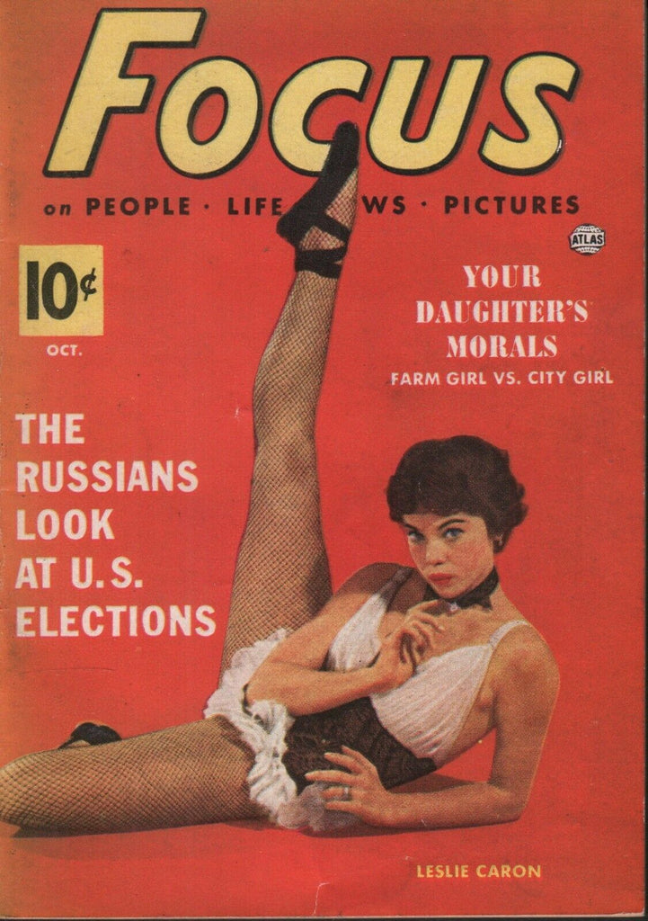 Focus Digest October 1952 Leslie Caron Cheesecake Pin Up 070819AME