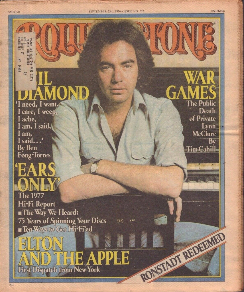 Rolling Stone September 23 1976 Neil Diamond, Lynn McClure w/ML 122116DBE2
