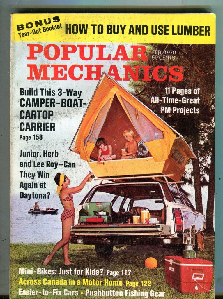 Popular Mechanics Magazine February 1970 Camper Boat Cartop Carrier 062917nonjhe