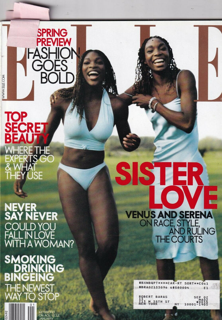 Elle Mag Venus & Serena Williams January 2001 101119nonr