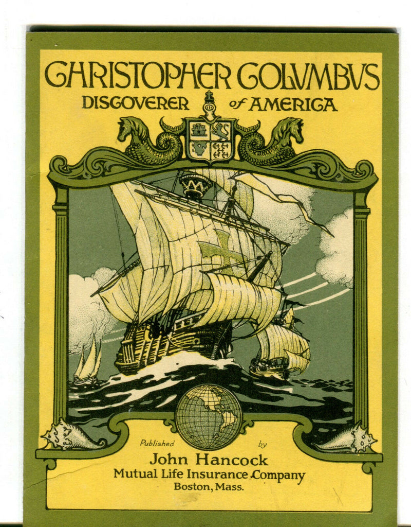 John Hancock Insurance Co. 1925 Christopher Columbus Booklet EX 081916jhe