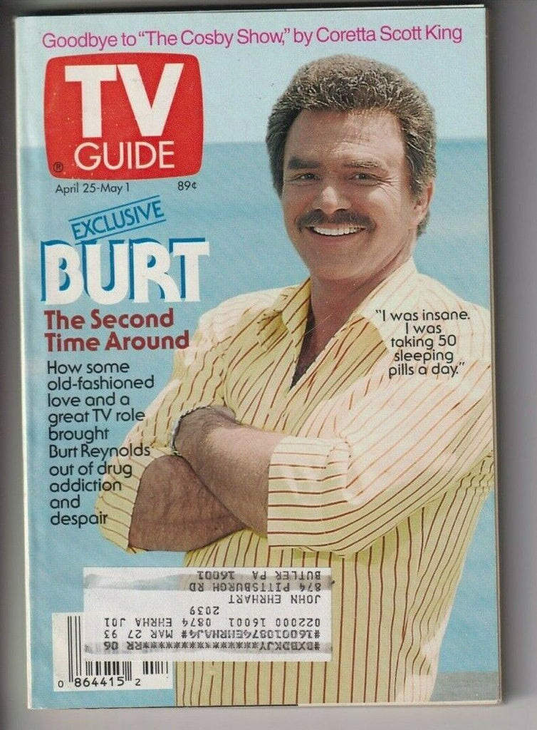 TV Guide Mag Burt Reynolds Coretta King April/May 1, 1992 112019nonr