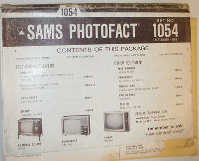 Sams Photofact Magazine Admiral Chassis 12H1073 No.1054 September 1969 022415r