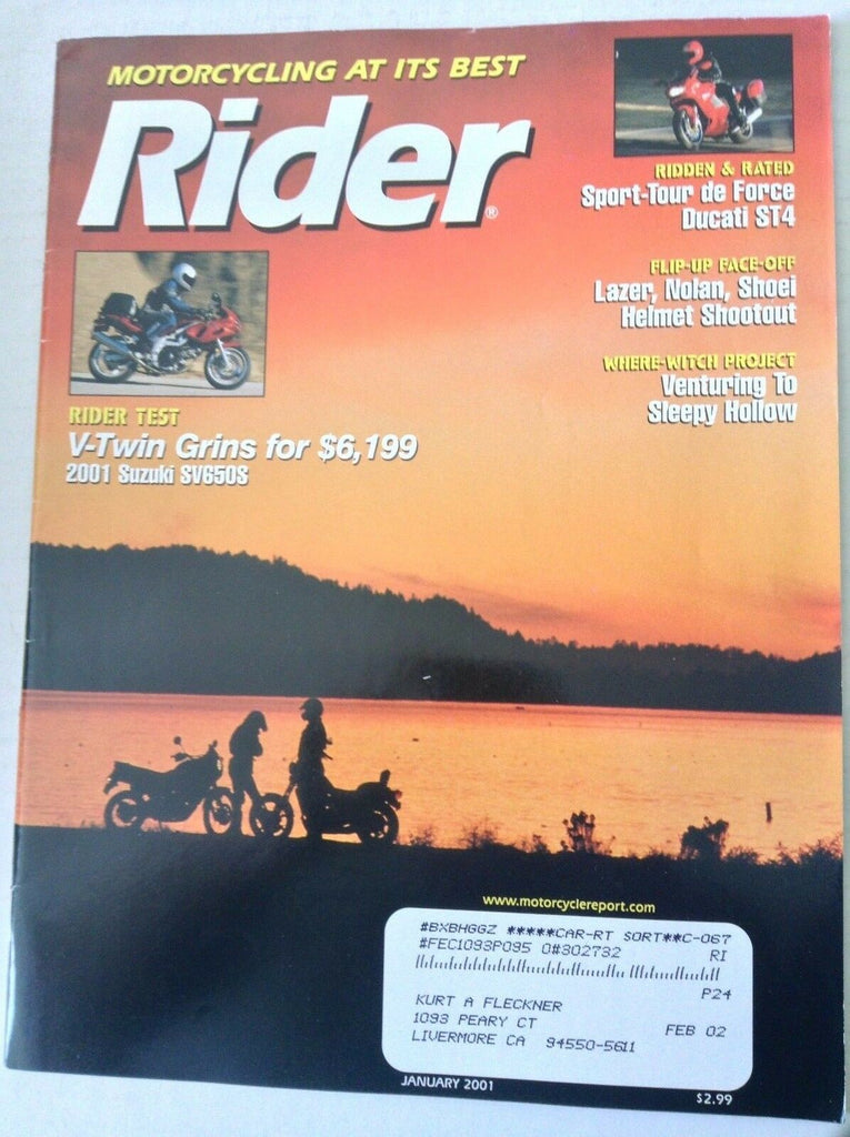 Rider Magazine V-Twin Grins Rider Test January 2001 051117nonrh2