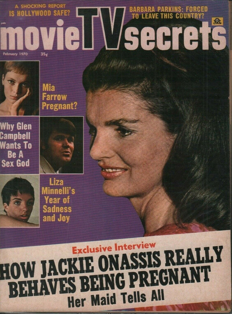 Movie TV Secrets February 1970 Jackie Kennedy Onassis Liza Minelli 062019AME